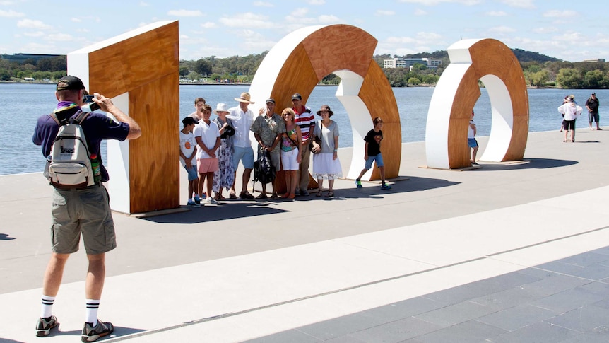 Thousands of people helped celebrate Canberra's birthday by Lake Burley Griffin on Monday.