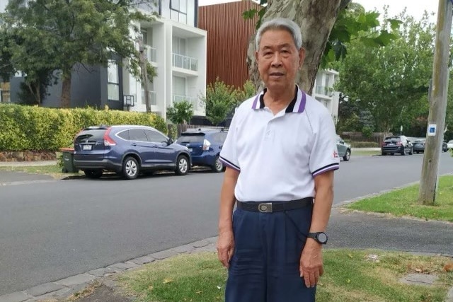 An older man on street