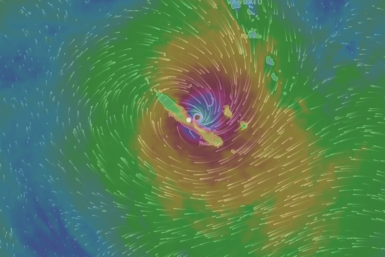 New Caledonia wind map