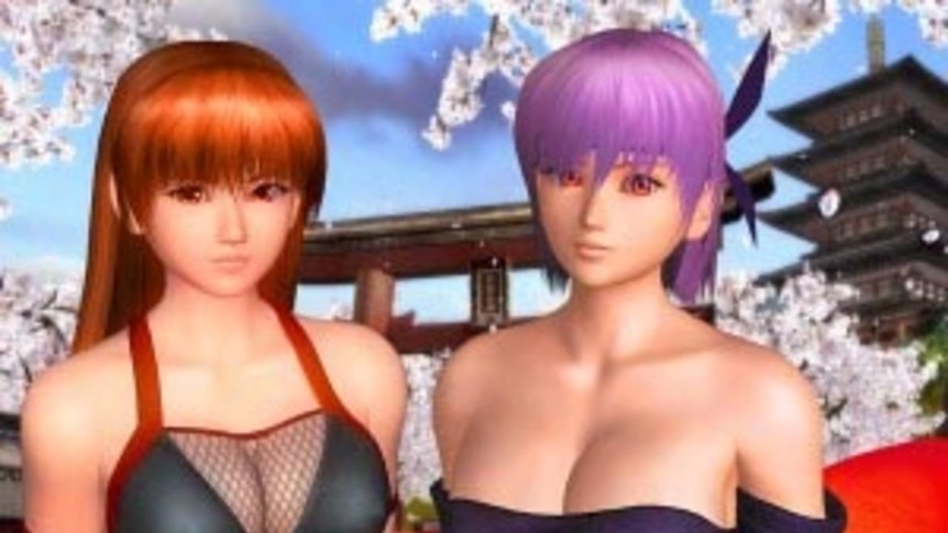 Female characters in the Nintendo game Dead or Alive: Dimensions.
