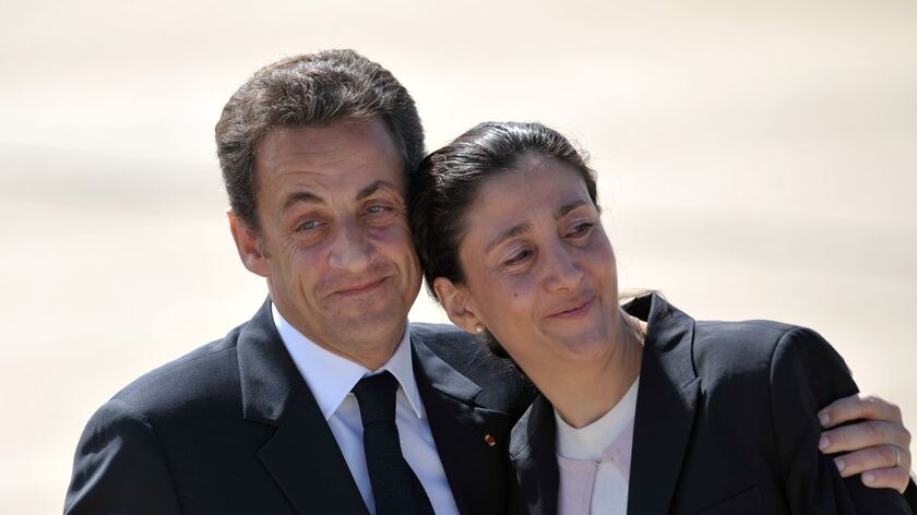 Ingrid Betancourt and French President Nicolas Sarkozy