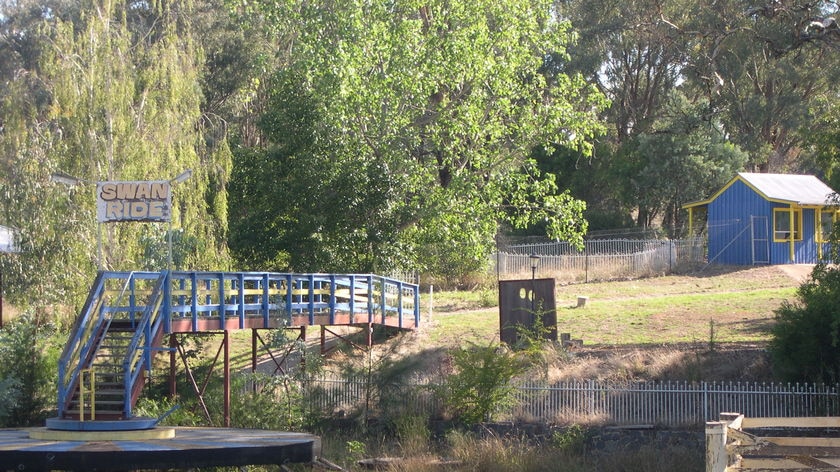 Abandoned swan ride at the former Canberry Fair site at Watson in Canberra's North.