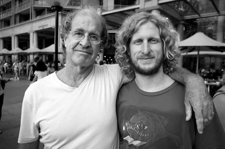 James Ricketson has his arm around the shoulders of son Jesse Ricketson