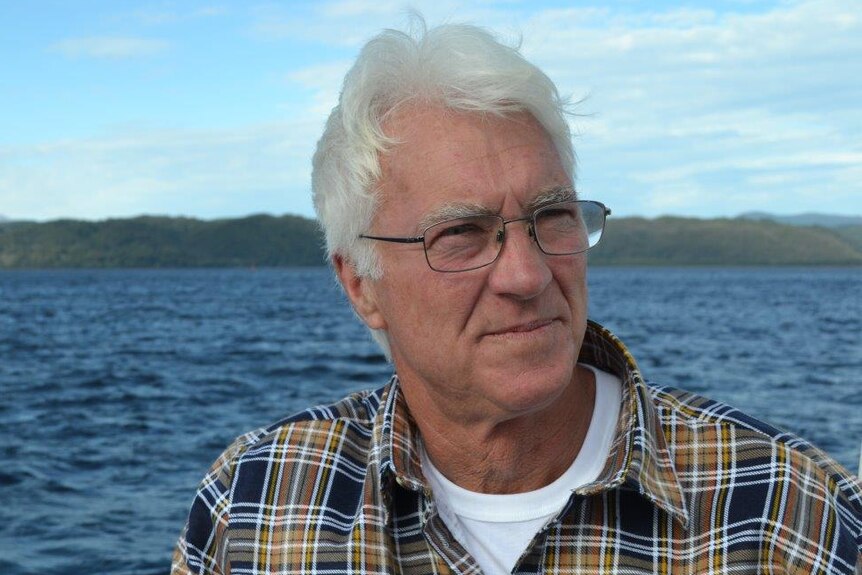Ron Morrison one of  the original salmon farmers in Macquarie Harbour