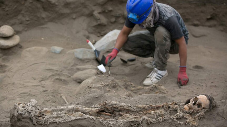 Archaeologists discovered over 100 child skeletons from a mass pre-Incan sacrifice