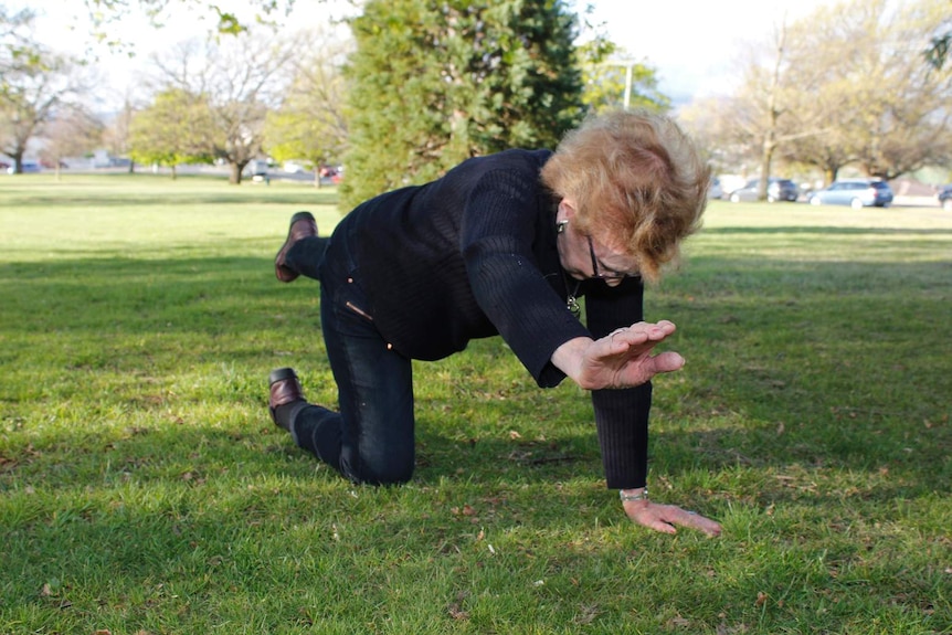 Jacqueline Horne holding a Pilates pose in Launceston