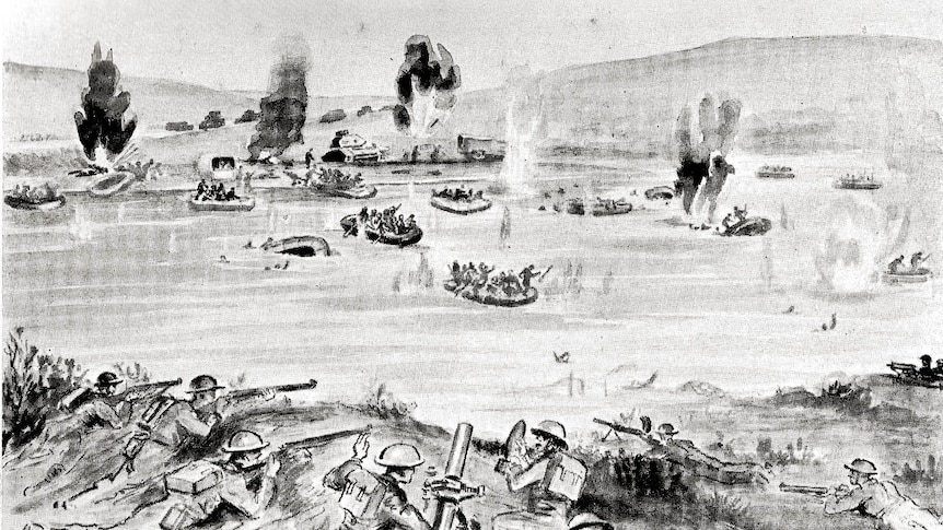 Illustration of action at Pinios Gorge on April 17