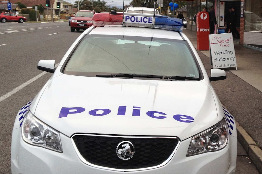 Police car at South Australia Post Office