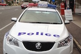 Police car at South Australia Post Office