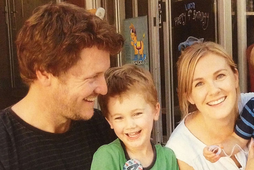 David Janzow with son Luca and mother Julia Trinne