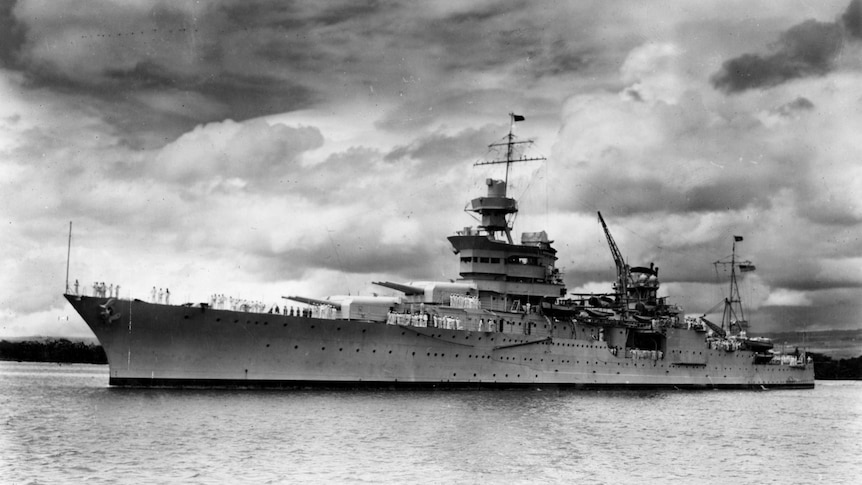 The WWII cruiser USS Indianapolis (CA 35) is seen at Pearl Harbour in 1937.