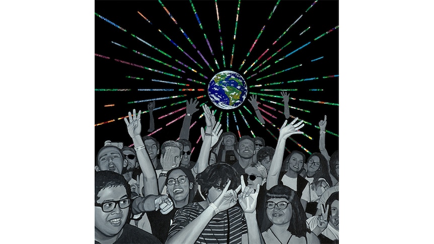 The artwork for Superorganism's 2022 album World Wide Pop