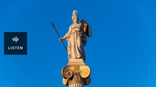 statue of Greek Goddess Athena. Has Audio.