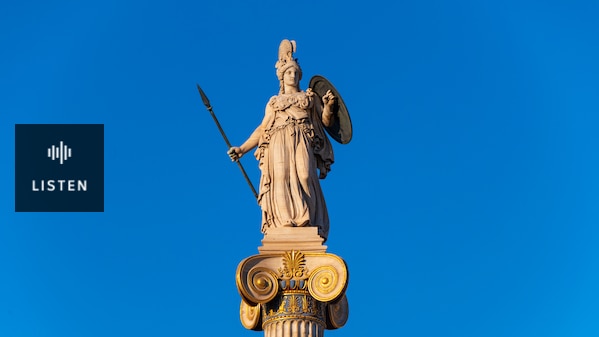 statue of Greek Goddess Athena. Has Audio.