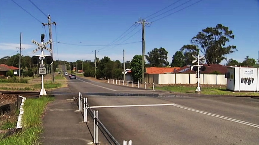 Rail crossing at Taree