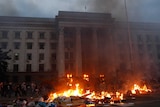 Ukraine trade union building fire kills at least 30 people