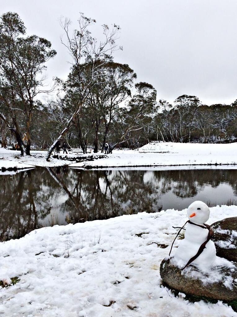 A snowman at Corin Forest.