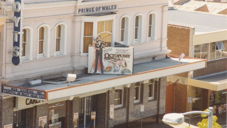 Prince of Wales building with a sign for Octopussy