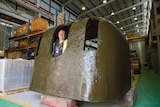World War 2 gun shield refurbished