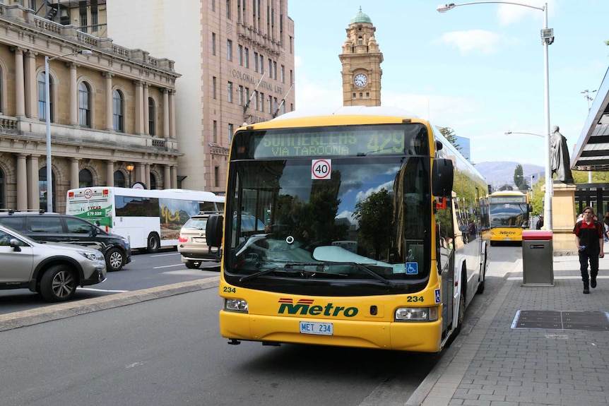 Bus in Elizabeth Street.