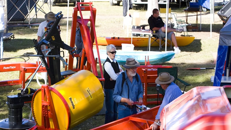 Farm machinery on display at the Tocal Field Days in the Hunter Valley.