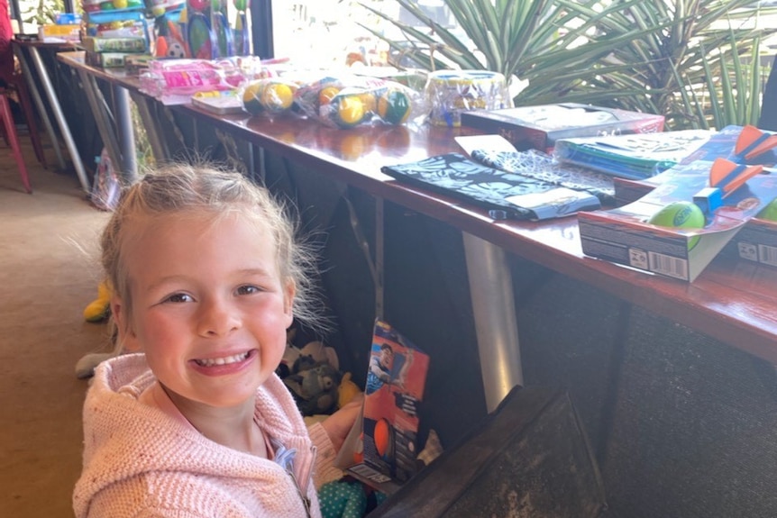 The Burrumbuttock Hay Runners delivered donated toys to children at the Packsaddle Roadhouse.