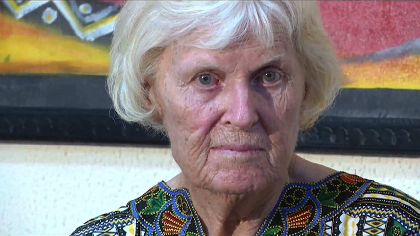 Burkina Faso former hostage Jocelyn Elliott looks into the camera with a straight face.