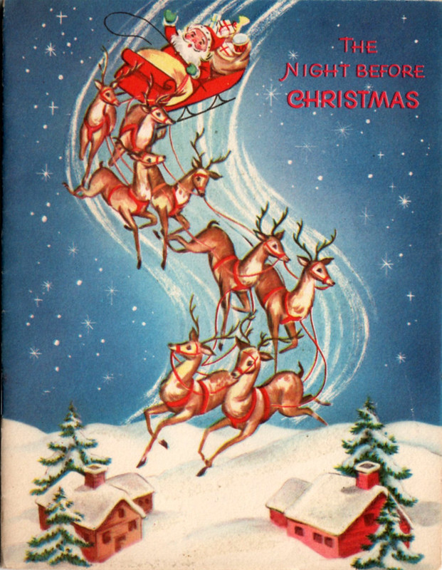 A book cover of the Night Before Christmas.