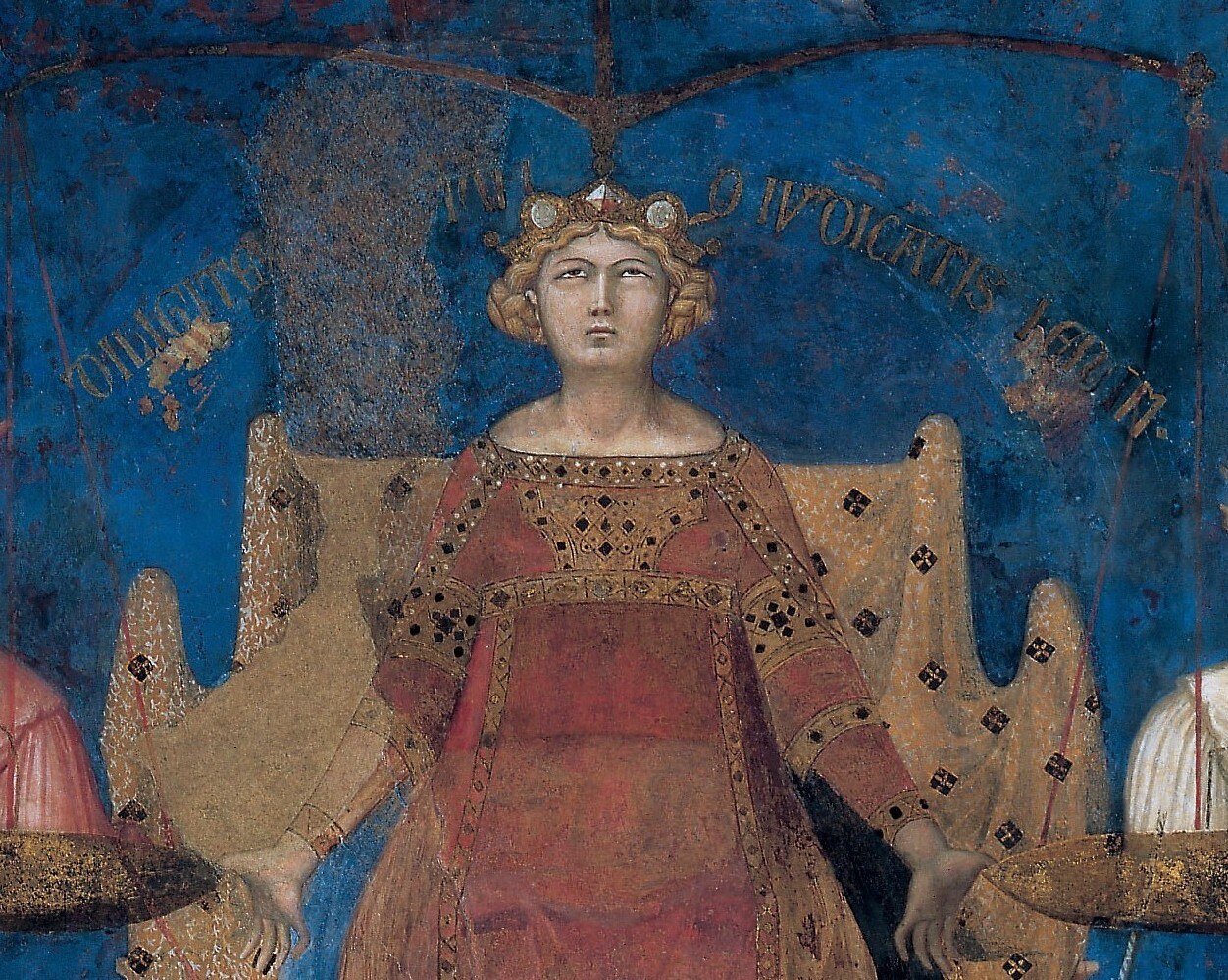 Detail of Justice from Ambrogio Lorenzett's Allegory of Good Government
