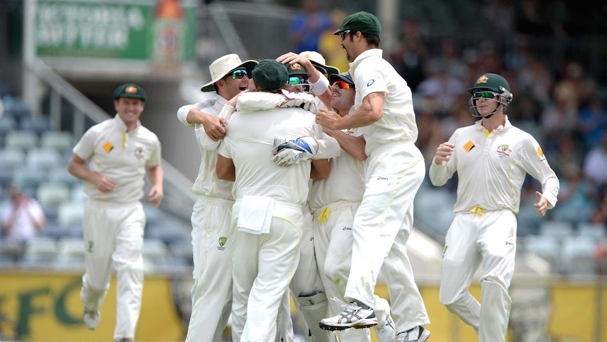 Australian players celebrate