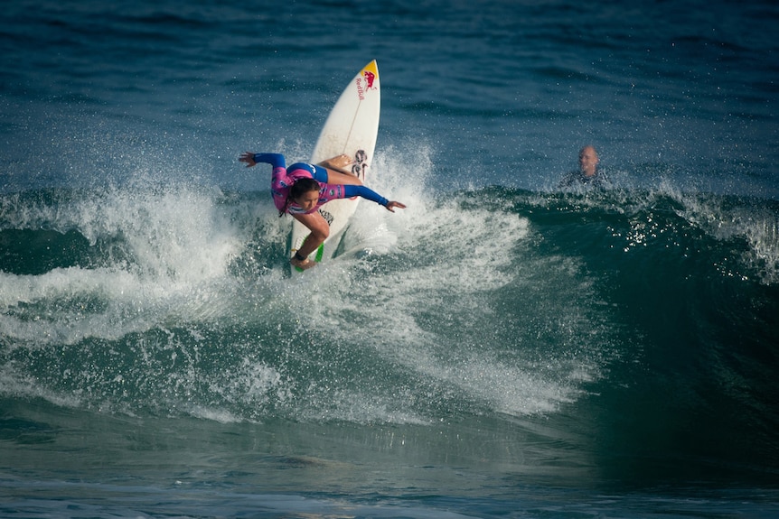 Carissa Moore surfs her way into history at the Roxy Pro in Biarritz, France.