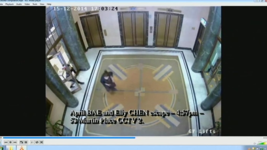 CCTV shows moment two Lindt staff members make their escape