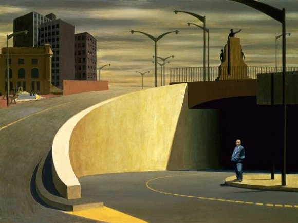 Cahill Expressway 1962, is one of the best known works by artist Jeffrey Smart.