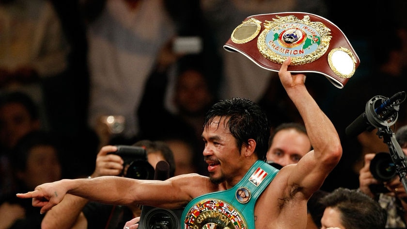 Manny Pacquiao put on a stunning display of boxing skills and laid a savage beating on the champion.