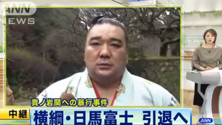 Newsreader reports on sumo story in North Korean news