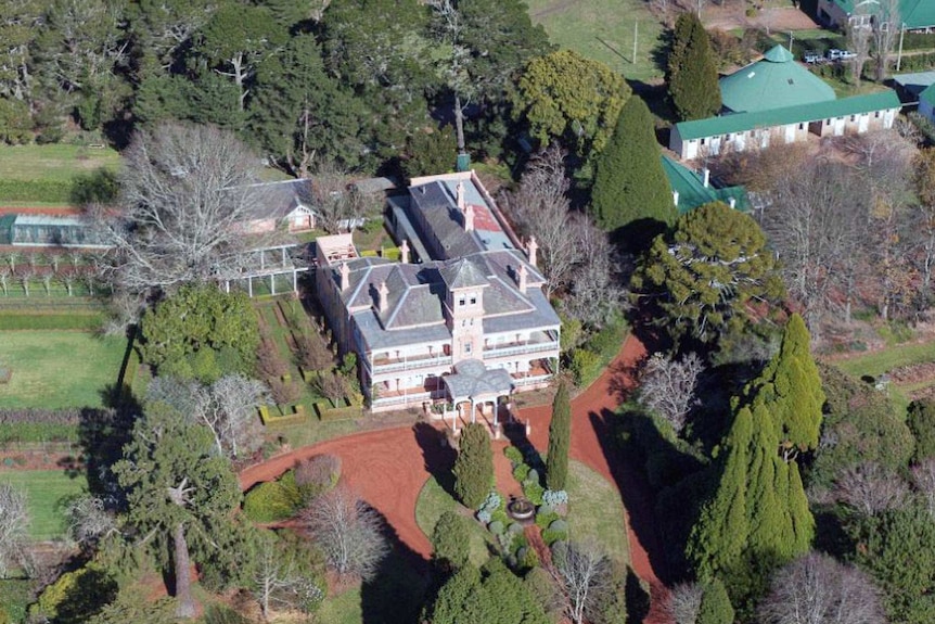 A mansion from the air