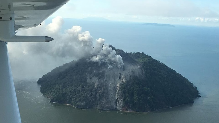 Kadovar Island volcano in Papua New Guinea.