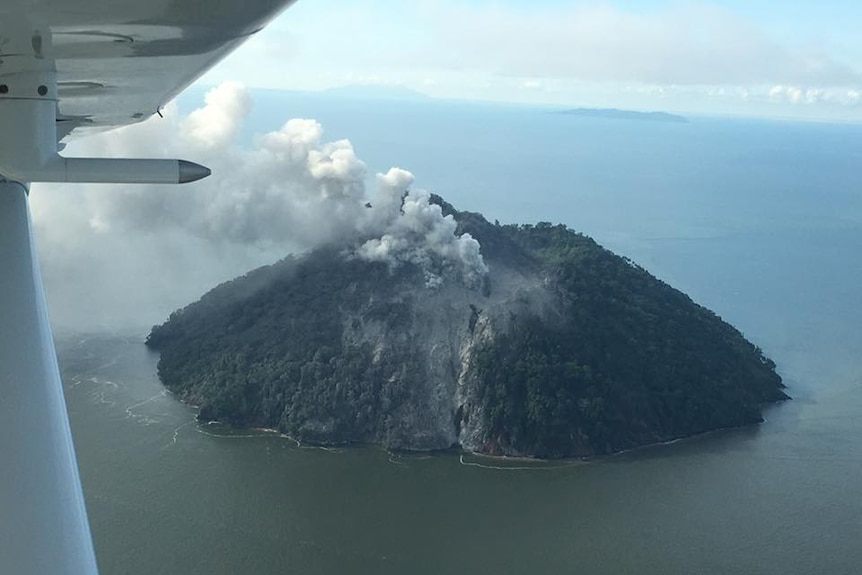 Kadovar Island volcano in Papua New Guinea.