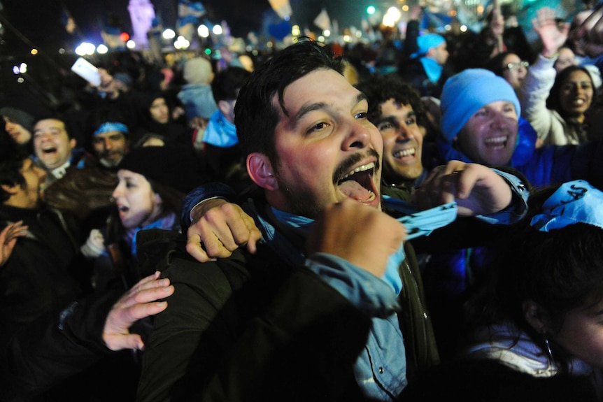 Pro-life demonstrators react to Argentina's abortion decision