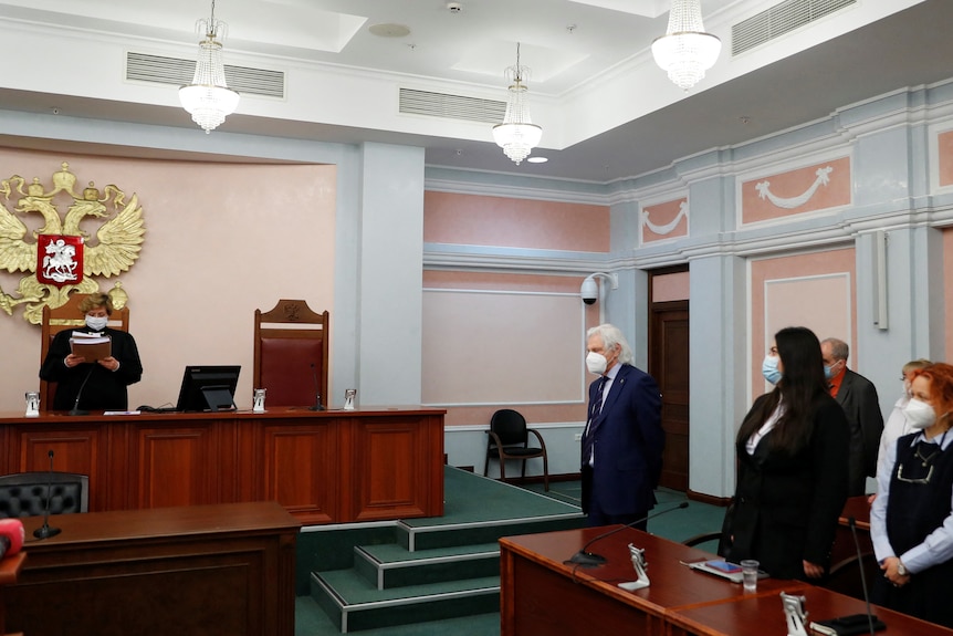 A judge of the Russian Supreme Court delivers a verdict