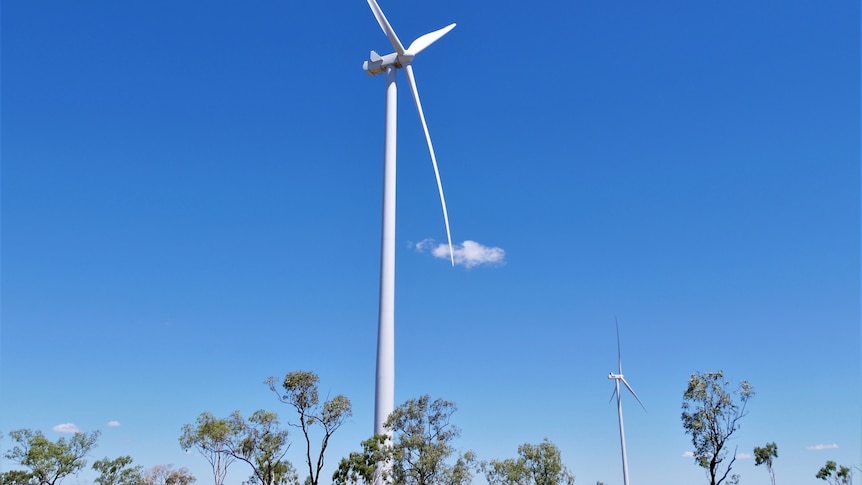 Wind turbines near Hughenden in outback Queensland