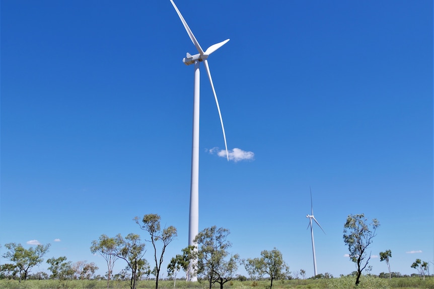 wind turbine in outback queensland