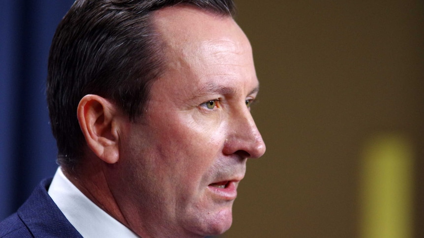 Tight headshot of WA Premier Mark McGowan