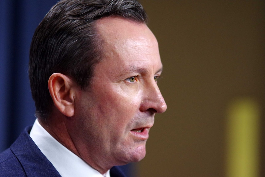 Tight headshot of WA Premier Mark McGowan