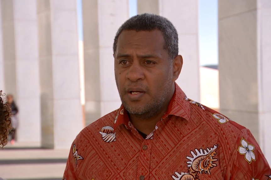 Usaia Moli, a Fijian climate activist and subsistence farmer.