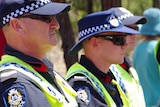 Police officers at Roe 8 protest
