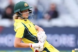 Meg Lanning of Australia bats during Women's T20 International against New Zealand in February 2017.