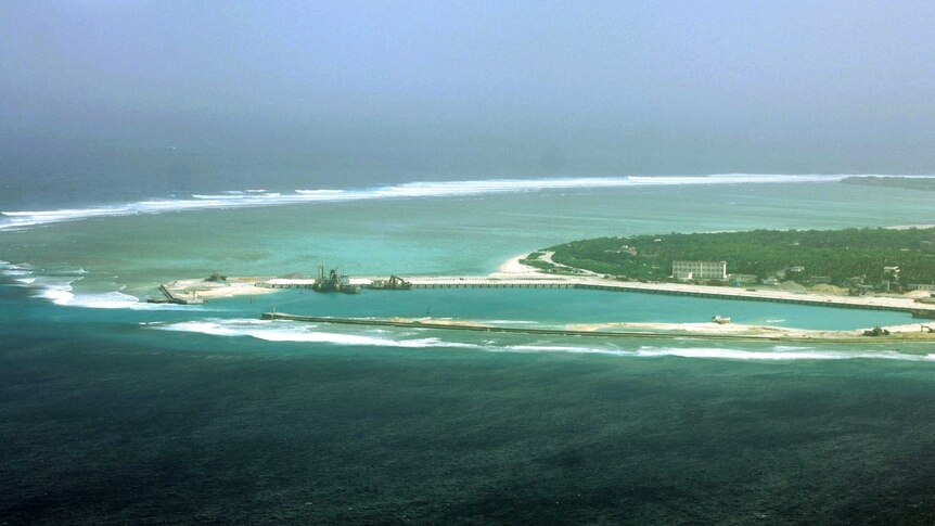 The Chinese-built city of Sansha in the disputed Paracel Islands