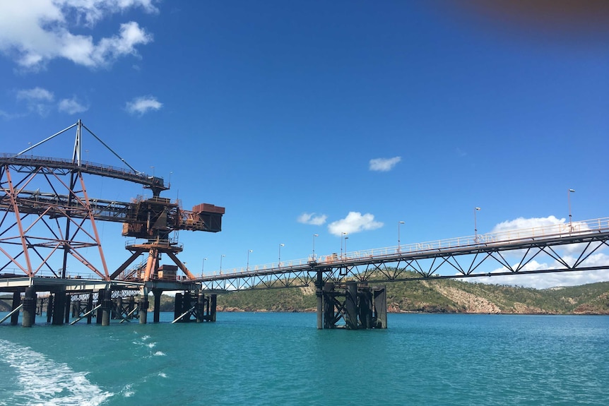 Shipping ore from Cockatoo Island