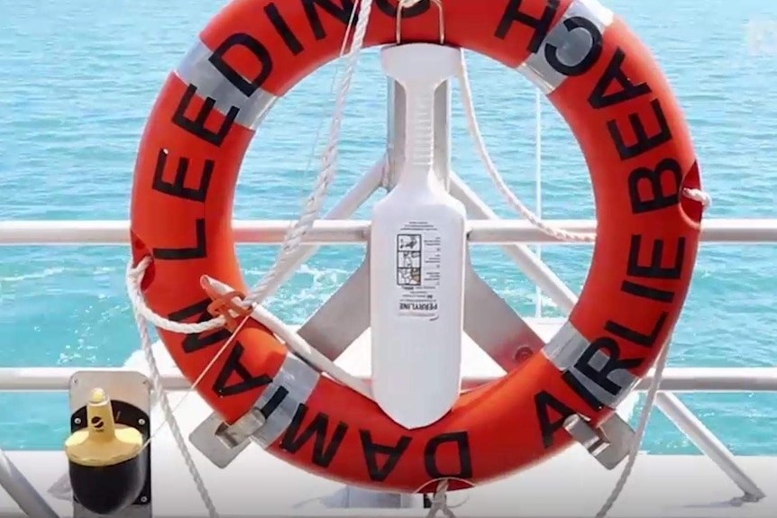 An orange life buoy named after fallen police officer Damien Leeding